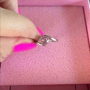 Vintage STERLING ring Marked, Pink topaz size 7.5 preowned